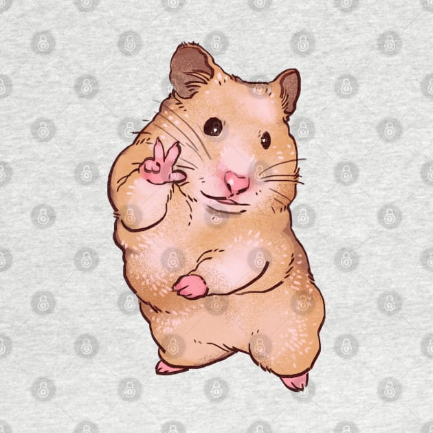 peace sign hamster smile for camera meme by mudwizard